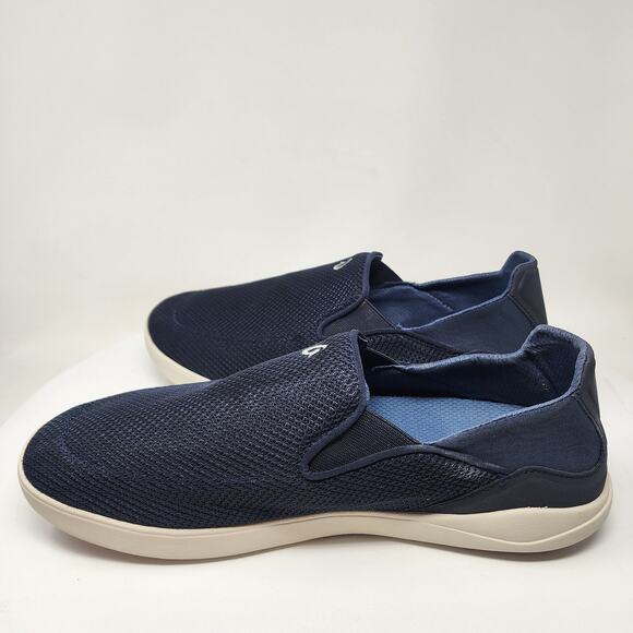 OluKai Dede Nohea Pae Slip-on Sneaker Men 11.5 Navy Blue Mesh Lightweight - Picture 7 of 14